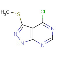 130224-66-7 4-chloro-3-methylsulfanyl-1H-pyrazolo[3,4-d]pyrimidine chemical structure