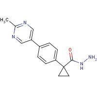 1403396-96-2 1-[4-(2-methylpyrimidin-5-yl)phenyl]cyclopropane-1-carbohydrazide chemical structure