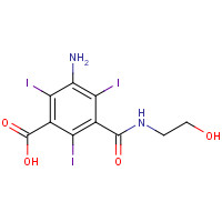 22871-58-5 3-amino-5-(2-hydroxyethylcarbamoyl)-2,4,6-triiodobenzoic acid chemical structure