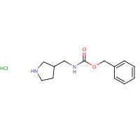 1179361-27-3 benzyl N-(pyrrolidin-3-ylmethyl)carbamate;hydrochloride chemical structure