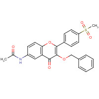 1187016-44-9 N-[2-(4-methylsulfonylphenyl)-4-oxo-3-phenylmethoxychromen-6-yl]acetamide chemical structure
