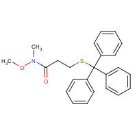 150350-27-9 N-methoxy-N-methyl-3-tritylsulfanylpropanamide chemical structure