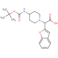 885275-46-7 2-(1-benzofuran-2-yl)-2-[4-[(2-methylpropan-2-yl)oxycarbonylamino]piperidin-1-yl]acetic acid chemical structure