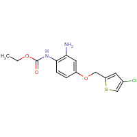 1043424-93-6 ethyl N-[2-amino-4-[(4-chlorothiophen-2-yl)methoxy]phenyl]carbamate chemical structure