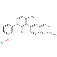 1003311-75-8 3-(2-aminoquinazolin-6-yl)-1-(3-methoxyphenyl)-4-methylpyridin-2-one chemical structure