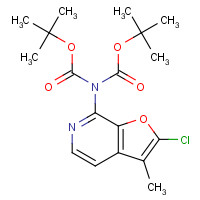 1326713-72-7 tert-butyl N-(2-chloro-3-methylfuro[2,3-c]pyridin-7-yl)-N-[(2-methylpropan-2-yl)oxycarbonyl]carbamate chemical structure