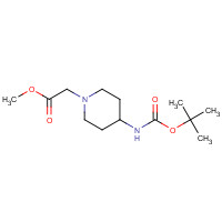 179688-99-4 methyl 2-[4-[(2-methylpropan-2-yl)oxycarbonylamino]piperidin-1-yl]acetate chemical structure