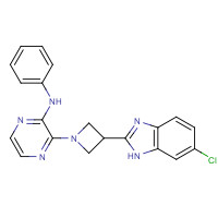 1350354-85-6 3-[3-(6-chloro-1H-benzimidazol-2-yl)azetidin-1-yl]-N-phenylpyrazin-2-amine chemical structure