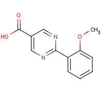 1068977-12-7 2-(2-methoxyphenyl)pyrimidine-5-carboxylic acid chemical structure