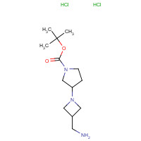 1179359-54-6 tert-butyl 3-[3-(aminomethyl)azetidin-1-yl]pyrrolidine-1-carboxylate;dihydrochloride chemical structure