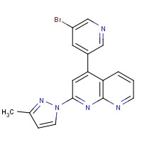 1323919-27-2 4-(5-bromopyridin-3-yl)-2-(3-methylpyrazol-1-yl)-1,8-naphthyridine chemical structure