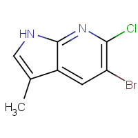 1463441-04-4 5-bromo-6-chloro-3-methyl-1H-pyrrolo[2,3-b]pyridine chemical structure