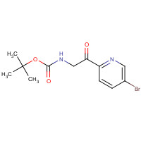 950176-70-2 tert-butyl N-[2-(5-bromopyridin-2-yl)-2-oxoethyl]carbamate chemical structure
