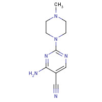103151-40-2 4-amino-2-(4-methylpiperazin-1-yl)pyrimidine-5-carbonitrile chemical structure