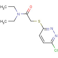 1830-32-6 2-(6-chloropyridazin-3-yl)sulfanyl-N,N-diethylacetamide chemical structure