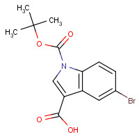 852180-98-4 5-bromo-1-[(2-methylpropan-2-yl)oxycarbonyl]indole-3-carboxylic acid chemical structure