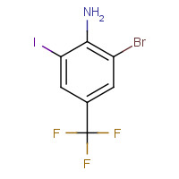 875306-20-0 2-bromo-6-iodo-4-(trifluoromethyl)aniline chemical structure
