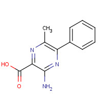 5284-15-1 3-amino-6-methyl-5-phenylpyrazine-2-carboxylic acid chemical structure