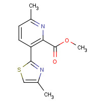 1228430-70-3 methyl 6-methyl-3-(4-methyl-1,3-thiazol-2-yl)pyridine-2-carboxylate chemical structure