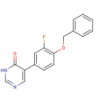 960298-70-8 5-(3-fluoro-4-phenylmethoxyphenyl)-1H-pyrimidin-6-one chemical structure