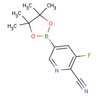 1356066-65-3 3-fluoro-5-(4,4,5,5-tetramethyl-1,3,2-dioxaborolan-2-yl)pyridine-2-carbonitrile chemical structure