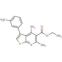 1312594-74-3 ethyl 4-amino-6-methyl-3-(3-methylphenyl)thieno[2,3-b]pyridine-5-carboxylate chemical structure