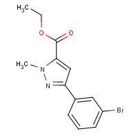 784142-98-9 ethyl 5-(3-bromophenyl)-2-methylpyrazole-3-carboxylate chemical structure