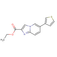 1167626-80-3 ethyl 6-thiophen-3-ylimidazo[1,2-a]pyridine-2-carboxylate chemical structure