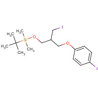 1263188-78-8 tert-butyl-[2-(iodomethyl)-3-(4-iodophenoxy)propoxy]-dimethylsilane chemical structure