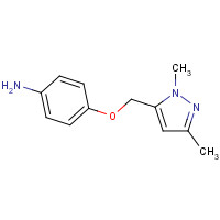 1146853-32-8 4-[(2,5-dimethylpyrazol-3-yl)methoxy]aniline chemical structure