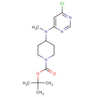 1251940-60-9 tert-butyl 4-[(6-chloropyrimidin-4-yl)-methylamino]piperidine-1-carboxylate chemical structure