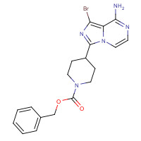 1419223-67-8 benzyl 4-(8-amino-1-bromoimidazo[1,5-a]pyrazin-3-yl)piperidine-1-carboxylate chemical structure