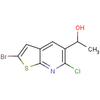 1353894-23-1 1-(2-bromo-6-chlorothieno[2,3-b]pyridin-5-yl)ethanol chemical structure