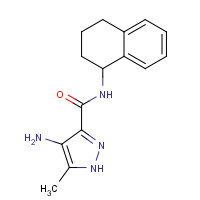 915372-09-7 4-amino-5-methyl-N-(1,2,3,4-tetrahydronaphthalen-1-yl)-1H-pyrazole-3-carboxamide chemical structure