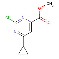 1175925-40-2 methyl 2-chloro-6-cyclopropylpyrimidine-4-carboxylate chemical structure
