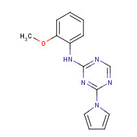 333728-02-2 N-(2-methoxyphenyl)-4-pyrrol-1-yl-1,3,5-triazin-2-amine chemical structure