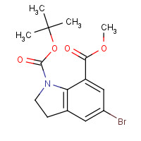 860624-87-9 1-O-tert-butyl 7-O-methyl 5-bromo-2,3-dihydroindole-1,7-dicarboxylate chemical structure