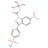 1391625-22-1 tert-butyl 3-(4-methylsulfonylphenyl)-6-nitroindazole-1-carboxylate chemical structure