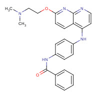1203509-97-0 N-[4-[[7-[2-(dimethylamino)ethoxy]-1,8-naphthyridin-4-yl]amino]phenyl]benzamide chemical structure