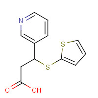 111190-22-8 3-pyridin-3-yl-3-thiophen-2-ylsulfanylpropanoic acid chemical structure