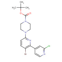1201674-82-9 tert-butyl 4-[5-bromo-6-(2-chloropyridin-4-yl)pyridin-2-yl]piperazine-1-carboxylate chemical structure