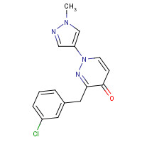 1314392-52-3 3-[(3-chlorophenyl)methyl]-1-(1-methylpyrazol-4-yl)pyridazin-4-one chemical structure