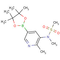 1257554-03-2 N-methyl-N-[2-methyl-5-(4,4,5,5-tetramethyl-1,3,2-dioxaborolan-2-yl)pyridin-3-yl]methanesulfonamide chemical structure