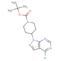 791852-35-2 tert-butyl 4-(4-chloropyrazolo[3,4-d]pyrimidin-1-yl)piperidine-1-carboxylate chemical structure