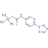 1266335-78-7 tert-butyl N-[6-(1,2,4-triazol-1-yl)pyridin-3-yl]carbamate chemical structure