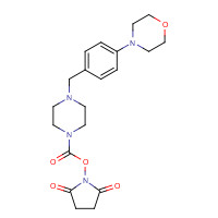 1460031-53-1 (2,5-dioxopyrrolidin-1-yl) 4-[(4-morpholin-4-ylphenyl)methyl]piperazine-1-carboxylate chemical structure