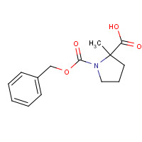 63427-91-8 2-methyl-1-phenylmethoxycarbonylpyrrolidine-2-carboxylic acid chemical structure