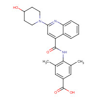 1529761-36-1 4-[[2-(4-hydroxypiperidin-1-yl)quinoline-4-carbonyl]amino]-3,5-dimethylbenzoic acid chemical structure