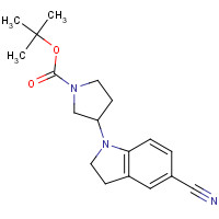 1360095-67-5 tert-butyl 3-(5-cyano-2,3-dihydroindol-1-yl)pyrrolidine-1-carboxylate chemical structure