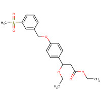 1202576-80-4 ethyl 3-ethoxy-3-[4-[(3-methylsulfonylphenyl)methoxy]phenyl]propanoate chemical structure